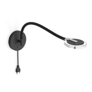 Steinhauer Turound Wandleuchte Klarglas schwarz LED