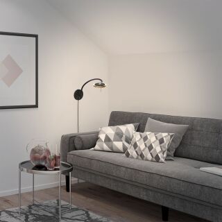 Steinhauer Turound Wandleuchte Rauchglas schwarz LED