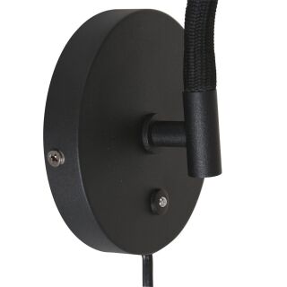 Steinhauer Turound Wandleuchte Rauchglas schwarz LED