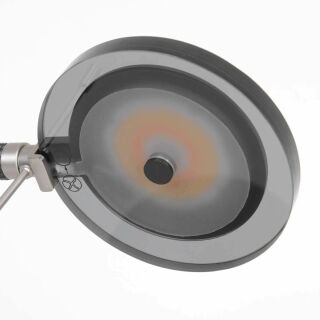 Steinhauer Turound Tischleuchte Rauchglas stahl LED