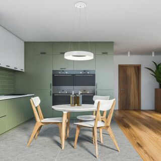 Steinhauer Ringlede 48 weiß Pendelleuchte LED