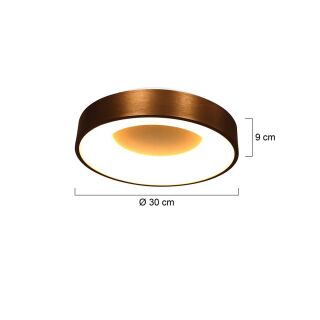 Steinhauer Ringlede 30 bronze Deckenleuchte LED