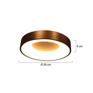Steinhauer Ringlede 38 bronze Deckenleuchte LED