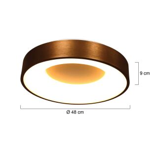 Steinhauer Ringlede 48 bronze Deckenleuchte LED