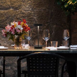 Moree Arnold S anthrazit Akku LED Tischleuchte