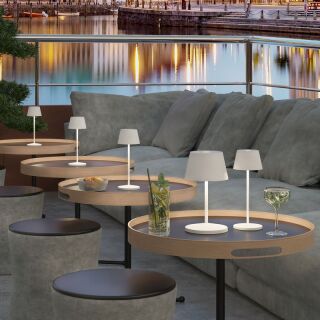 Villeroy & Boch Seoul Micro weiß Akku LED Tischleuchte Outdoor