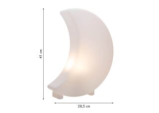 8 seasons design Motivleuchte Shining Moon Solar 40 cm weiß