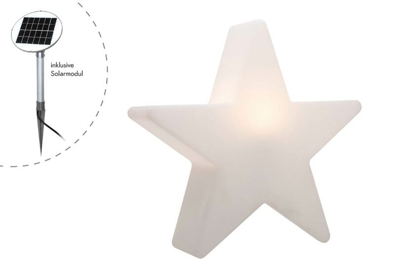 8 seasons design Motivleuchte Shining Star Solar 60 cm weiß - Leuchte