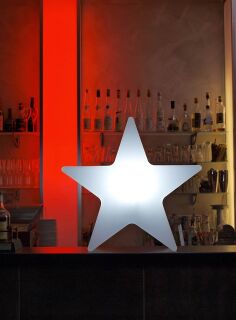 8 seasons design Motivleuchte Shining Star Solar 60 cm weiß