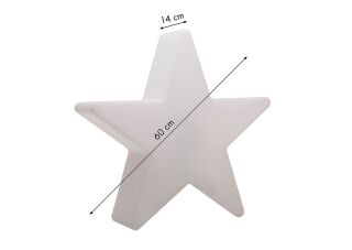 8 seasons design Motivleuchte Shining Star Solar 60 cm weiß