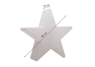 8 seasons design Motivleuchte Shining Star Solar 80 cm weiß