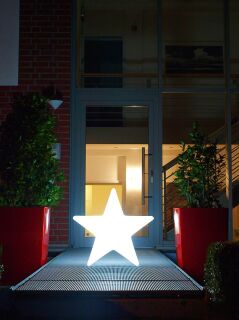8 seasons design Motivleuchte Shining Star Solar 80 cm weiß