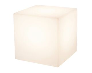 8 seasons design Leuchtwürfel Shining Cube Solar 33 cm weiß