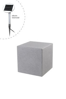 8 seasons design Leuchtwürfel Shining Cube Solar 33 cm stone