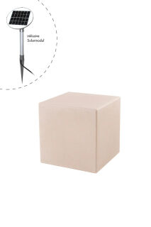 8 seasons design Leuchtwürfel Shining Cube Solar 33 cm sand