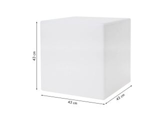 8 seasons design Leuchtwürfel Shining Cube Solar 43 cm weiß