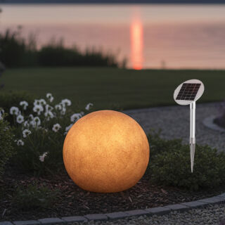 8 seasons design Shining Globe Solar 40 cm stone Kugelleuchte