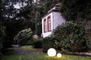 8 seasons design Shining Globe Solar 60 cm sand Kugelleuchte