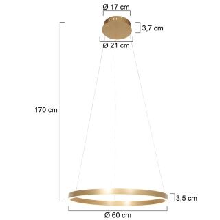Steinhauer Ringlux 60 gold Pendelleuchte LED 42W