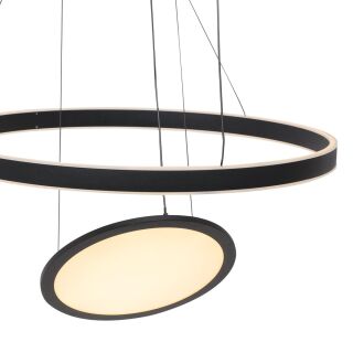 Steinhauer Ringlux 60 schwarz Pendelleuchte LED 42W + 24W