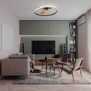 Mantra Ocean Deckenventilator LED holz schwarz dimmbar Fernbedienung