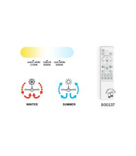 Mantra Ocean Deckenventilator LED holz schwarz dimmbar Fernbedienung