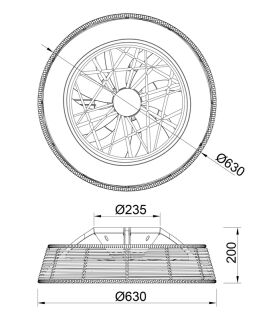 Mantra Indonesia Deckenventilator LED rattan weiß dimmbar Fernbedienung