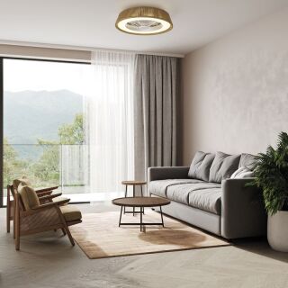 Mantra Polinesia Natural Deckenventilator LED Tauwerk dimmbar Fernbedienung