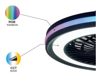 Mantra Gamer Deckenventilator LED weiß dimmbar Fernbedienung