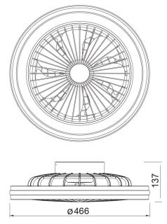 Mantra Gamer Deckenventilator LED weiß dimmbar Fernbedienung