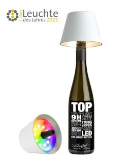 Sompex Top 2.0 weiß RGB Akkuleuchte Flaschenaufsatz