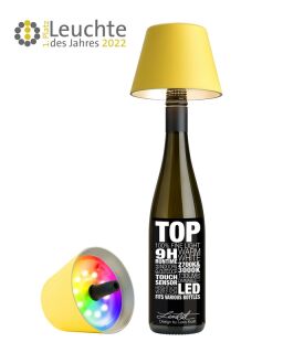 Sompex Top 2.0 gelb RGB Akkuleuchte Flaschenaufsatz