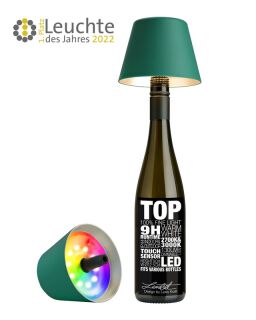 Sompex Top 2.0 grün RGB Akkuleuchte Flaschenaufsatz