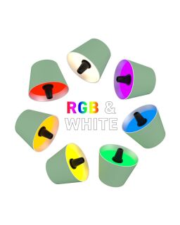 Sompex Top 2.0 oliv RGB Akkuleuchte Flaschenaufsatz