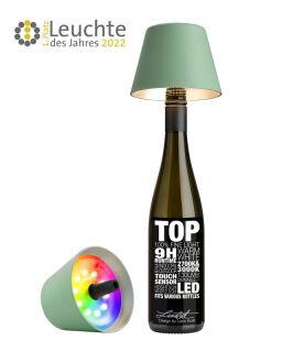 Sompex Top 2.0 oliv RGB Akkuleuchte Flaschenaufsatz