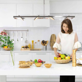 Steinhauer Soleil Pendelleuchte 4fl LED stahl