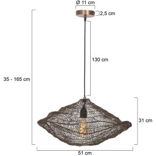 Steinhauer Feuilleter Pendelleuchte bronze E27