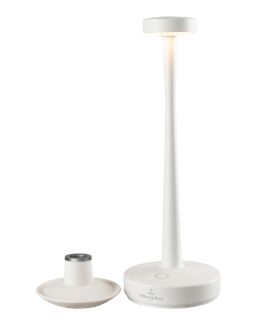 Villeroy & Boch Aarhus weiß Akku Outdoorleuchte Kerzenhalter