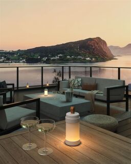 Sompex Alva anthrazit Akku Outdoortischleuchte