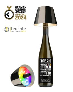 Sompex Top 2.0 space grau RGB Akkuleuchte Flaschenaufsatz