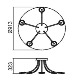 Steinhauer Turound Deckenleuchte Rauchglas schwarz LED