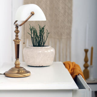 Steinhauer Ancilla Tischleuchte bronze weiß