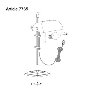 Steinhauer Ancilla Tischleuchte bronze gelb höhenverstellbar