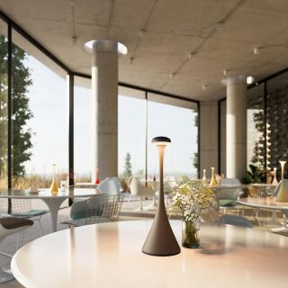 Sigor Nudrop nachtschwarz Akku-Tischleuchte