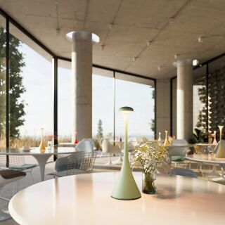 Sigor Nudrop salbeigrün Akku-Tischleuchte