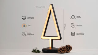 Villeroy & Boch Triangle weiß Akku Weihnachtstischleuchte