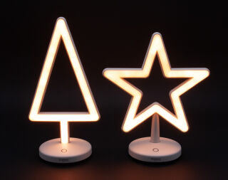 Villeroy & Boch Triangle weiß Akku Weihnachtstischleuchte