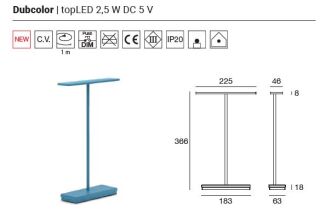 Linealight Dubcolor Tischleuchte Akku weiß