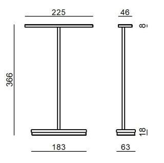Linealight Dubcolor Tischleuchte Akku rot