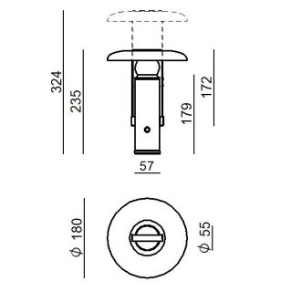 Linealight Camping Tischleuchte Akku dunkelbraun
